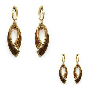 yzANZT[@lbNXv[Nboucles doreilles clou pendantes plaqu or 18ct et email neuves