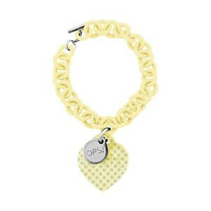 yzANZT[@lbNXIuWFNgVR[NI[bracciale donna ops objects love opsbr91 silicone giallo pendente cuore pois