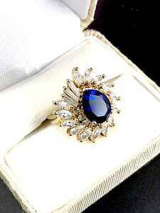 yzANZT[@lbNXX^[OVo[{Tt@CAOdeslumbrante vermeil plata de ley 925 lab created zafiro cz anillo sz 55