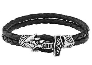 �y���������z�A�N�Z�T���[�@�l�b�N���X�n�[�h�g�[���n���}�[�u���X���b�gnuevo etnox duro y pesado thors martillo de cuero pulsera embalado