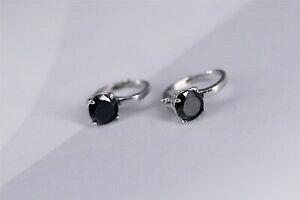 yzANZT[@lbNXCOVo[pendientes pendientes cz redondo negro plata 925 boda cy10