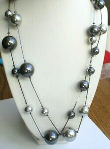 yzANZT[@lbNXOhRA[AWFggoriginal grand collier sautoir perles couleur argent perles bijou rtro 5256