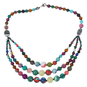 �y���������z�A�N�Z�T���[�@�l�b�N���X×���C���^�[�R�C�Y�`���[�J�[�l�b�N���X5xcollar de gargantilla en color turquesa de 3 hilos idea de regalo v4t3