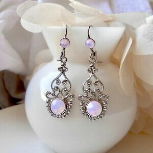 �y���������z�A�N�Z�T���[�@�l�b�N���X���g�����[�Yboucles doreilles dormeuses rtro argent strass cristal swarovski rose opale