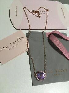 yzANZT[@lbNXebhx[J[S[h{bNXsNoCIbgNX^lbNXobOnuevo y en caja ted baker rosa oro color violeta rainia rivoli cristal collar caja bo