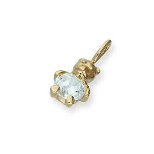 yzANZT[@lbNXS[hAefBxANX^NAreal 375 9ct dorado y claro cz cristal encanto de oso de peluche juguetes nios de vivero