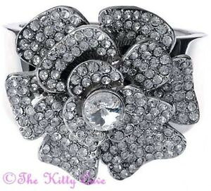 yzANZT[@lbNXVo[re[W[Mcr[Cht[uXbgXtXL[NX^vintage moulin gatsby pesado plata flor amplia brazalete c cristales swar