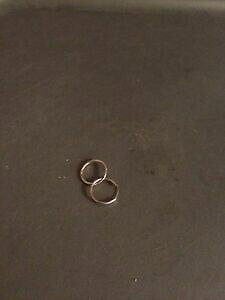 �y���������z�A�N�Z�T���[�@�l�b�N���X�t�[�v�C�������O�Z�b�gconjunto de pequeas metal blanco pendientes de aro