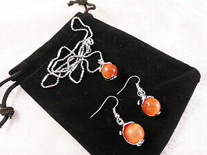 �y���������z�A�N�Z�T���[�@�l�b�N���Xk�z���C�g�S�[���h���b�L�T���h���t�B���l�b�N���X�C�������O�I�����W�I�p�[���L�X18k oro blanco plateado sol besado delfn collar y pendientes de palo naranja