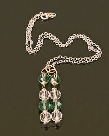 【送料無料】アクセサリー　ネックレスハンドメイドスワロフスキークリスタルスターリングシルバーネックレスexclusivos, hechos a mano verde collar con cristal swarovski y plata esterlina