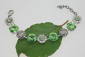 yzANZT[@lbNXO[yhbgt[uXbgXtXL[NX^efsa pulsera flor peridoto verde 1122 14mm y 1088 ss19 swarovski r cristales
