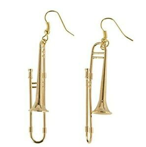yzANZT[@lbNXtrabados aretes trombn miniblings msico orquesta jazz doradas con box