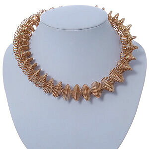 �y���������z�A�N�Z�T���[�@�l�b�N���X�X�p�C�����l�b�N���X�l�b�N���Xespiral maciza gargantilla collar en chapado en oro 42cm extensin de longitud8cm