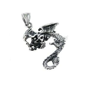 �y���������z�A�N�Z�T���[�@�l�b�N���X�h���S���h���S���X�e�����X�y���_���gdragn, dragn, fuerza animal, acero inoxidable, colgantes, amuleto, talismn, vitalisman, ea1604