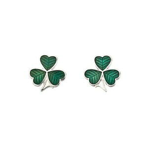yzANZT[@lbNX{bNXTvbVN[o[GiPgCOsea gems esmalte verde celta trbol pendientes de presin en caja regalo san