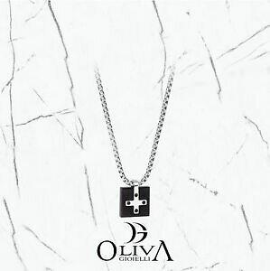 �y���������z�A�N�Z�T���[�@�l�b�N���X�T�����[���h�_�C�i�X�N����sagapo collana acciaio pvd nero zirconi piastra scx03 croix