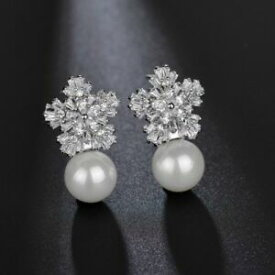 【送料無料】アクセサリー　ネックレスヒントイヤリングゴールドメッキpendientes puntita frasco nieve perla chapado de oro matrimonio g6 192