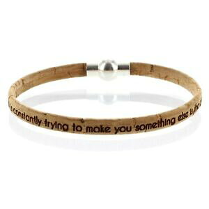 �y���������z�A�N�Z�T���[�@�l�b�N���X�u���X���b�g�u���X���b�g�R���Nhombre favorito pulsera grabado corcho pulsera 0,5 cm con balacierre magntico