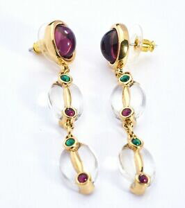 yzANZT[@lbNXXtXL[NX^Be[WAWXgJ{VCOcristal de swarovski vintage amatista cabujn pendientes compuesta orejas largas