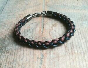 �y���������z�A�N�Z�T���[�@�l�b�N���X�u���X���b�g�T�C�Ypara hombres tejidotrenzado de seda amp; pulsera de cuero 7 12 tamao de la mueca