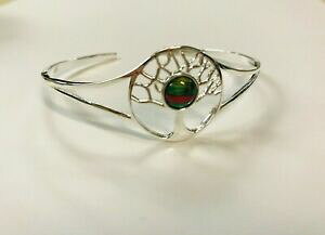 yzANZT[@lbNXXRbghc[O[Vo[uXbgheathergems natural escocs joyera rbol de la vida brazalete plateado verde