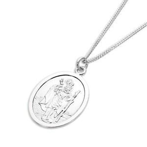 yzANZT[@lbNXX^[OVo[y_glbNXZgNXgt@[C`plata esterlina 925 oval st christopher colgante collar 16 18 20 22 pulgadas