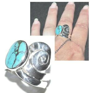 �y���������z�A�N�Z�T���[�@�l�b�N���X�A�[�W�F���g�}�b�V�t�^�[�R�C�Y�����Obague artisanale en argent massif 925 et turquoise bleue t 60 bijou ring