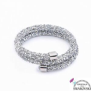 �y���������z�A�N�Z�T���[�@�l�b�N���X�o���t�H�[�J�������Y�X�����t�X�L�[bracciali crystaldust colori vari doppio giro swarovski