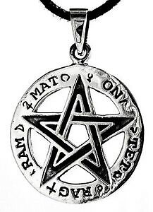 �y���������z�A�N�Z�T���[�@�l�b�N���Xn 227 pentagrama colgante de plata 925 proteccin tet rag ram mat on