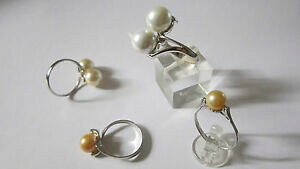 �y���������z�A�N�Z�T���[�@�l�b�N���X�A���W�F���g�p�[���X�^�[�����O�V���o�[�����Oanello in argento e perle sterling silver ring and pearls