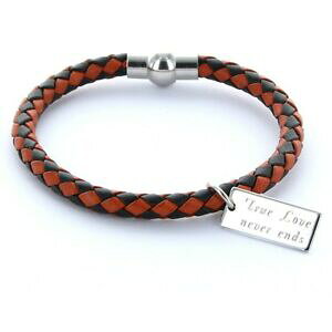 �y���������z�A�N�Z�T���[�@�l�b�N���X�u���X���b�g���U�[�u���b�N�I�����Whombre favorito pulsera pulsera de cuero 0,5cm seguidores amp; grabado negronaranja