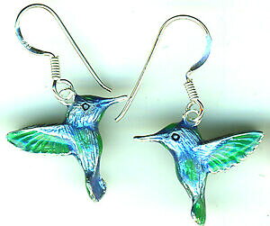 yzANZT[@lbNXX^[OVo[Gihbvesmalte de plata esterlina 925 pendientes de zumbido de aves gotadangle azul verde 114