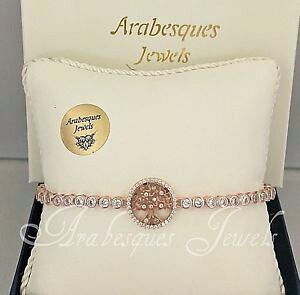 yzANZT[@lbNXAxXN[YX^[OVo[c[ejXuXbgarabesques genuino 9ct rosa oro sobre plata esterlina rbol de la vida pulsera de tenis