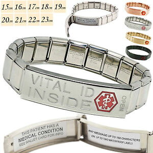 �y���������z�A�N�Z�T���[�@�l�b�N���X�X�`�[���u���X���b�g���x��ahorro de vida de acero alerta mdica pulsera de identificacin sos 150 letras en las etiquetas impermeable