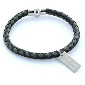 �y���������z�A�N�Z�T���[�@�l�b�N���X�u���X���b�g���U�[�u���b�N�O���[hombre favorito pulsera pulsera de cuero 0,5cm seguidores amp; grabado negrogris