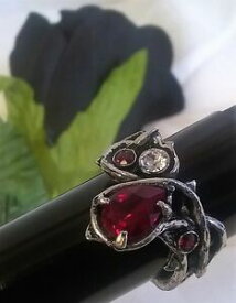 【送料無料】アクセサリー　ネックレスリングサイズゴシックロマンスalchemy anillopasinuk tamao lgtico joyas cristal rojo sangre romance