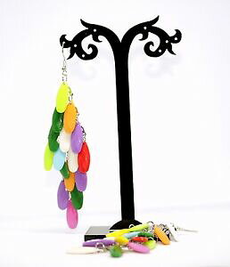 yzANZT[@lbNXt@bVJ[COvX`bNmuy larga cada multicolor aretes 1980 moda metalplstico