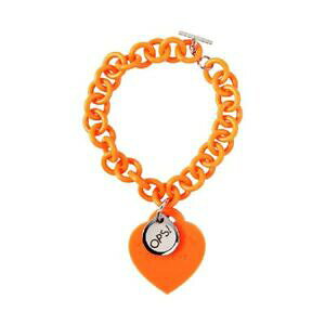 yzANZT[@lbNXIuWFNgVR[NI[bracciale donna ops objects love opsbr24 cuore pendente in silicone arancione
