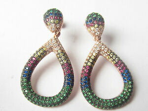 yzANZT[@lbNXGhTt@CAgp[YgR[YS[hX^[OVo[gran emerald zafiro topacio turco oro rosa plata de ley 925 dormilonas