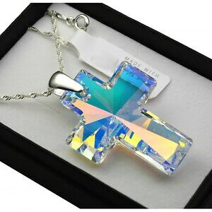 yzANZT[@lbNXX^[OVo[lbNXNXNX^XtXL[NX^collar de plata esterlina 925 40mm cruz cristal ab cristales de swarovski