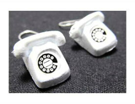 【送料無料】アクセサリー　ネックレスディスクレトロイヤリングイヤリングtelfono aretes telfono aretes con disco electoral auricular miniblings retro blanco