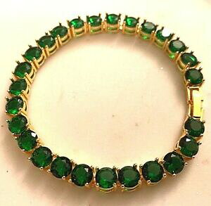 yzANZT[@lbNXejXuXbgS[h{hGhO[EhXtXL[Gggb gold bond pulsera de tenis redondo verde esmeralda swarovski elements crucer