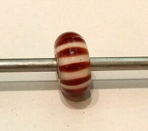 �y���������z�A�N�Z�T���[�@�l�b�N���X�K���X�f�B�J�J�Itrollbeads original authentic ritirato vetro glass strisce di cacao 61439