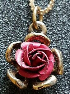 �y���������z�A�N�Z�T���[�@�l�b�N���X�s���N�l�b�N���X�`�F�[��collar cadena del estao con una resina rojo rosa