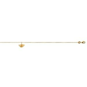 �y���������z�A�N�Z�T���[�@�l�b�N���X�v���[�N�u���X���b�gkbc bracelet de cheville plaqu or chaine maille fort 08mm ginko 14x10mm