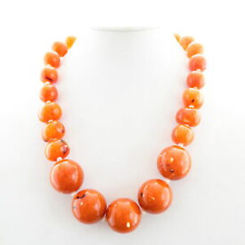 【送料無料】アクセサリー　ネックレスcollana girocollo di perle in resina arancio byba bijoux