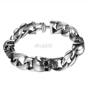 yzANZT[@lbNXuXbgoCJ[pNuXbgtbNpulsera de crneo gruesobiker punk brazalete con gancho