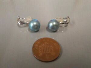 �y���������z�A�N�Z�T���[�@�l�b�N���X�C�������O�V���o�[�X�^���v�N���b�v�e�X�gprobado como plata y 925 estampado teido de agua dulce perla pendientes de clip