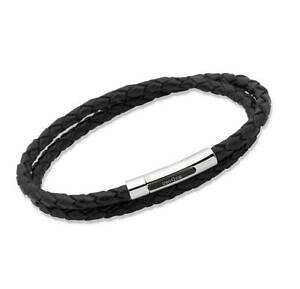 �y���������z�A�N�Z�T���[�@�l�b�N���X�u���b�N�}���u���X���b�g�_�u��nico para hombre negro doble envoltura pulsera de cuero trenzado b171bl21