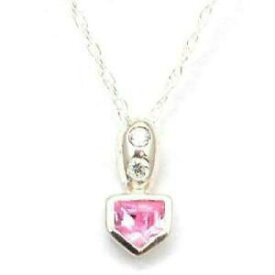 【送料無料】アクセサリー　ネックレススターリングシルバーピンクペンダントセットインチチェーンtoc sterling silver pink cz set small pendant on 18 inch chain